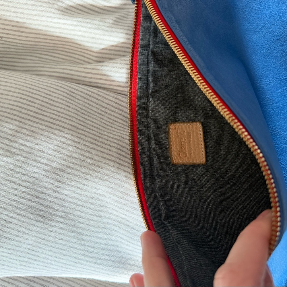 Clare V leather Blue bag